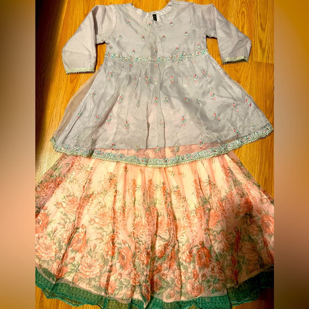 Pakistani/Indian girls two piece lehnga and frock